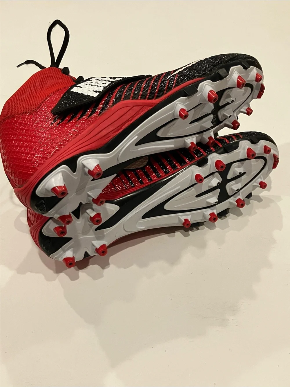Nike | Red & Black Cleats with White Swoosh